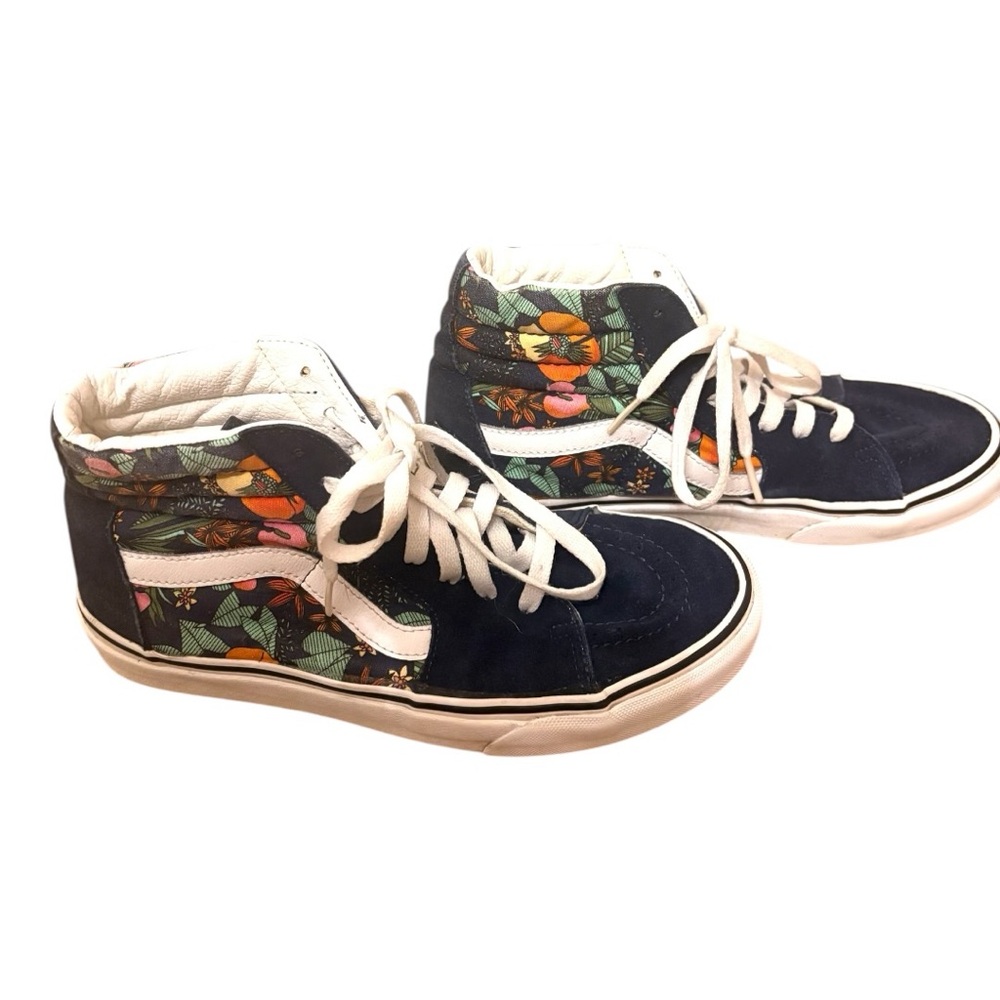 Vans Sk8-Hi Tropical Floral High Top Sneakers Black Size 9 Women